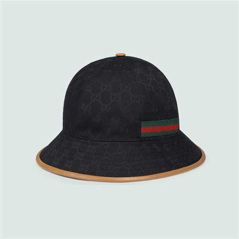 Gucci GG Canvas Fischerhut in schwarz .